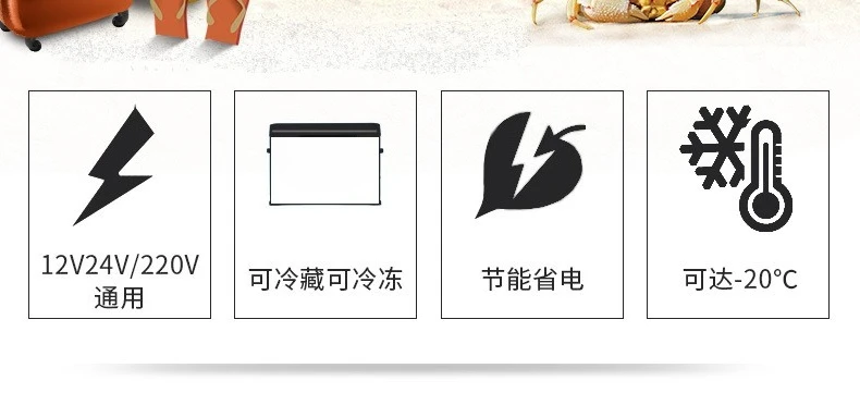 25L pure car compressor small refrigerator, frozen and refrigerated self-driving modified mini refrigerator