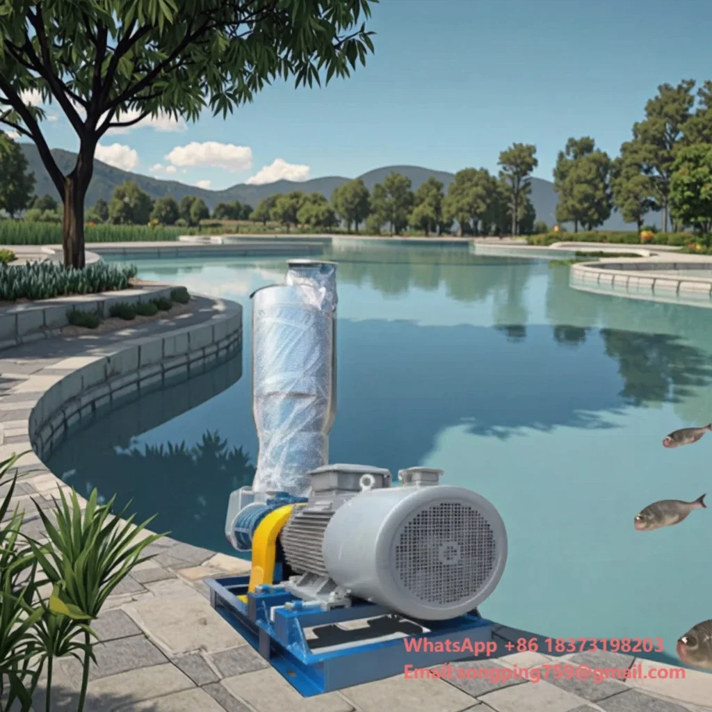 High Efficiency Large Air Volume New Generation Fish Farming Aerator Pond Roots Blower Vacuum Pump Fish Farming Pond Management