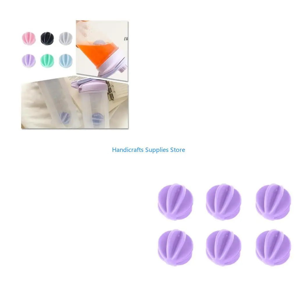 R1WA Set Of 6 Multicolored Mixing Balls For No Clumps Protein Shakes In Gym Or Home