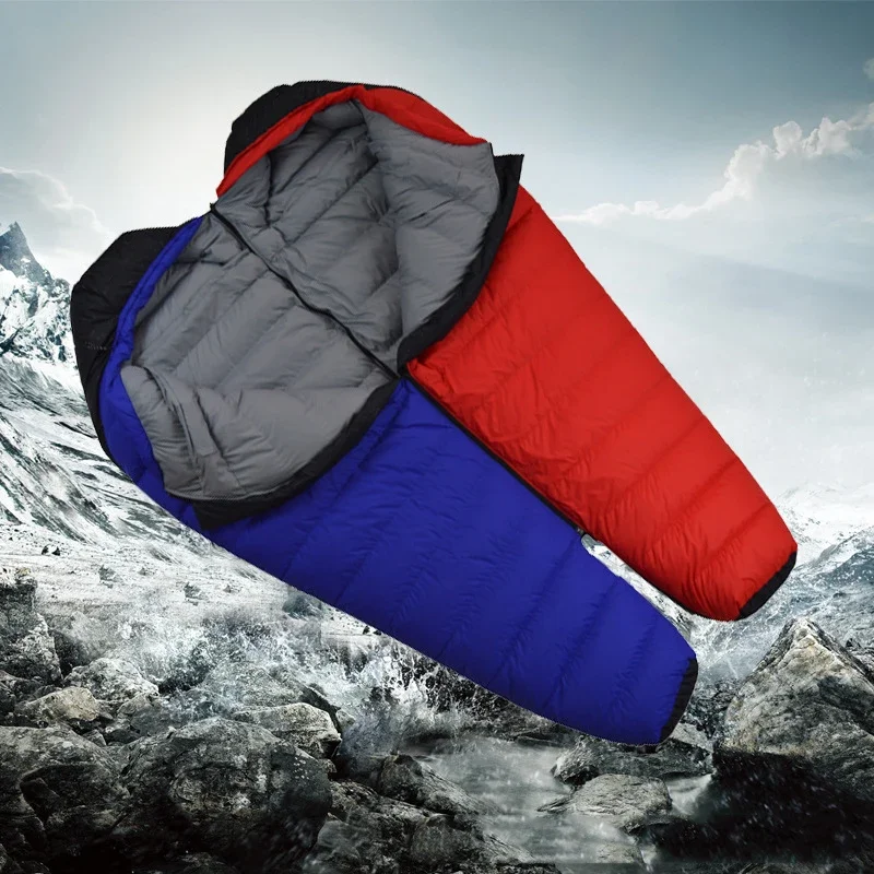 

OEM 600g Adults Ultralight All Season Mummy Duck's Down Outdoor Camping Snow Mountain Sleeping Bag