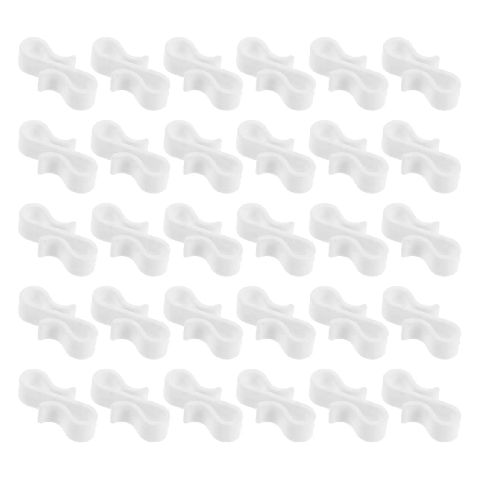 30 قطعة في الهواء الطلق مزراب ضوء السنانير مانعة لتسرب الماء S-شكل مقاطع بلاستيكية لتعليق عيد الميلاد سلسلة أضواء عطلة سقف الفناء