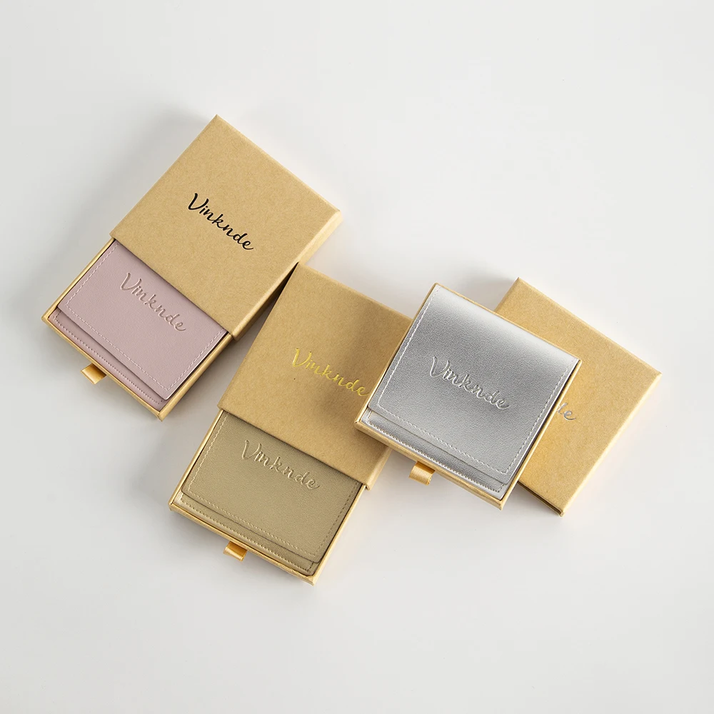 

Wholesale Jewelry Package Boxes Bulk Custom PU Leather Envelope Pouch Sets with Slider Design Necklaces Earrings Wedding Gifts