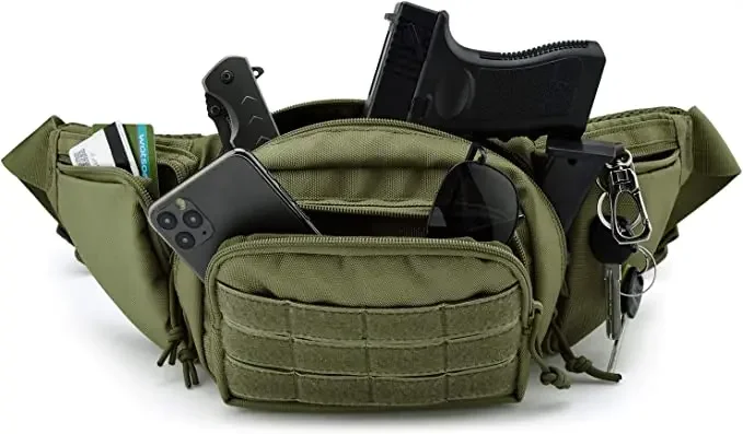 Hunting Waist Bag Men\'s Tactical Fanny Pack Water-proof Molle Hiking Climbing Mobile Phone Belt Pack Outdoor Sport Combat Bags