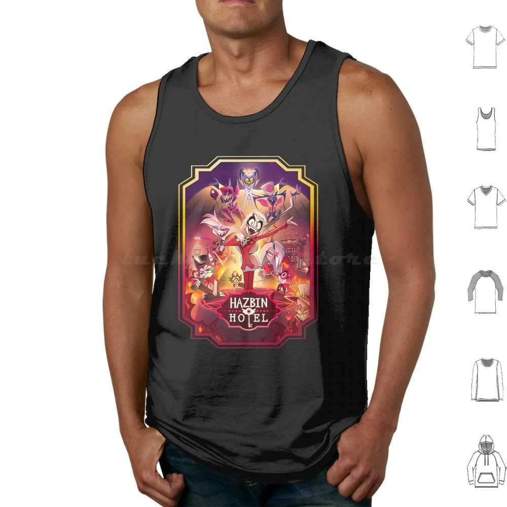 Tank Tops Vest Sleeveless Alastor Alastor Hazbin Alastor Charlie Fanart Vaggie Art Niffty Charlie Husk Alastor Hazbin