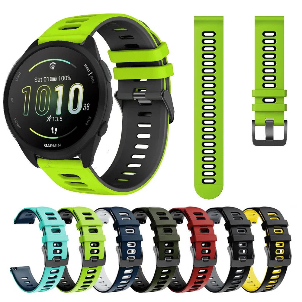 22mm 20mm Silicone Strap For Garmin Forerunner 255 265 245 165 For Garmin Venu3 2 sq Band Replacement Sport Bracelet Accessories