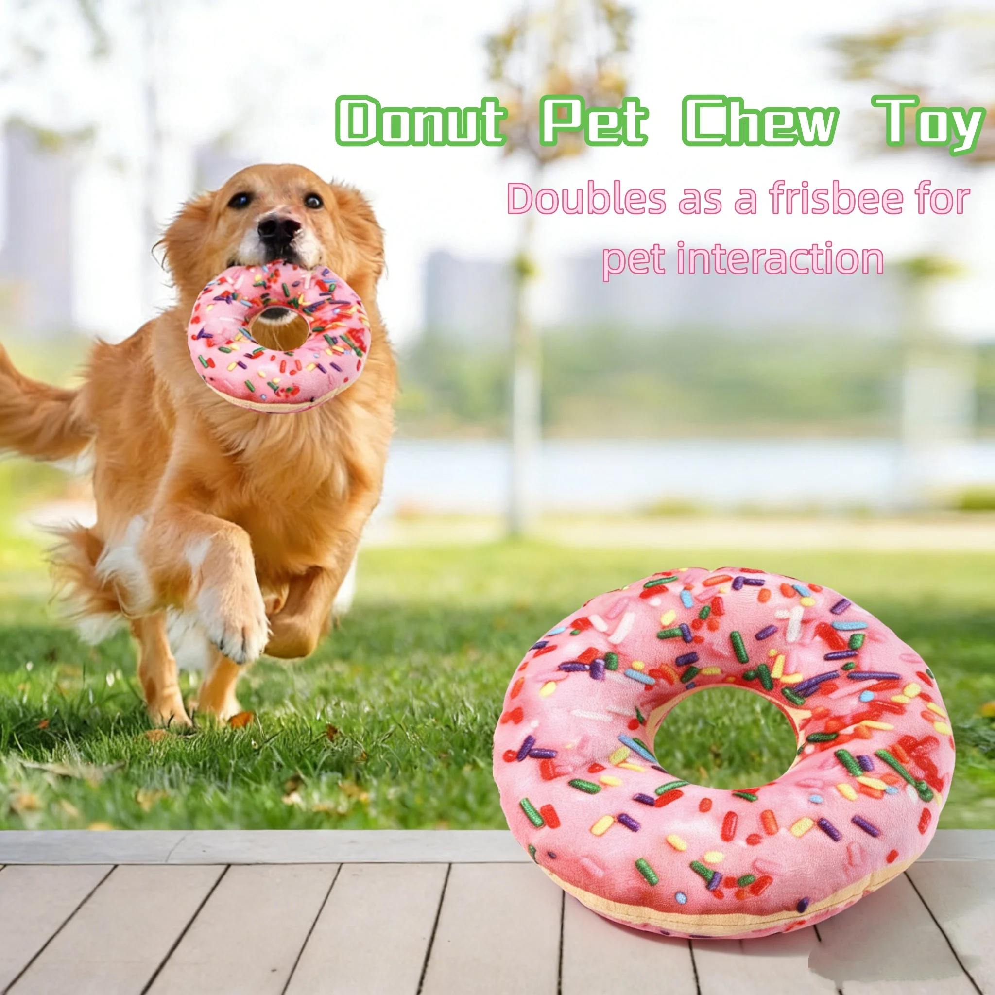 Plush Pizza Shaped Dog Toy Interactive Chew Toy with Squeaky Sound Teeth Cleaning Toy for Small to Large Dogs And Puppies