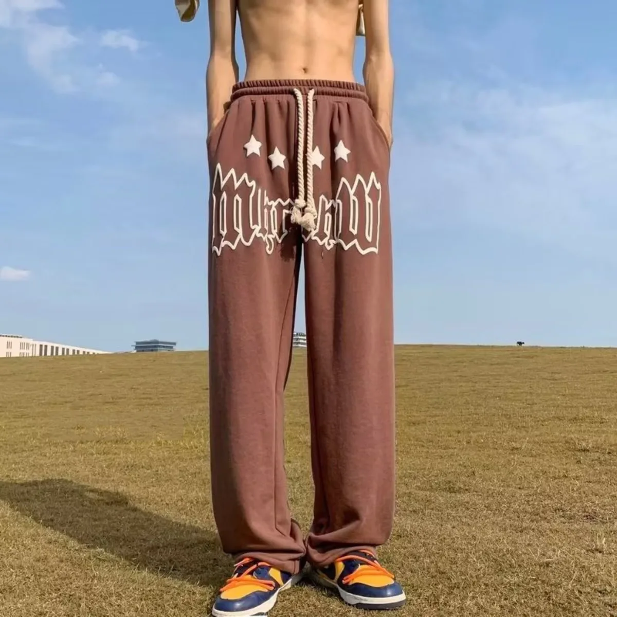 

2025 удобные мужские свободные прямые брюки в стиле ретро, повседневные свободные брюки, мужские широкие спортивные брюки, модная уличная одежда