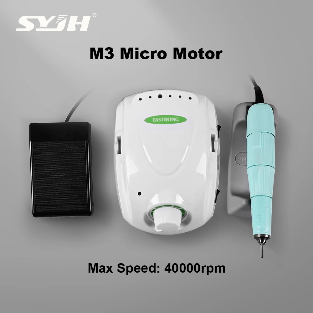 

SYJH M3 Блок управления Угольные щетки Ручка Микромотор Максимальная скорость 40000 об/мин Стоматологическая лаборатория Электрическая полировальная машина Стоматологическое оборудование