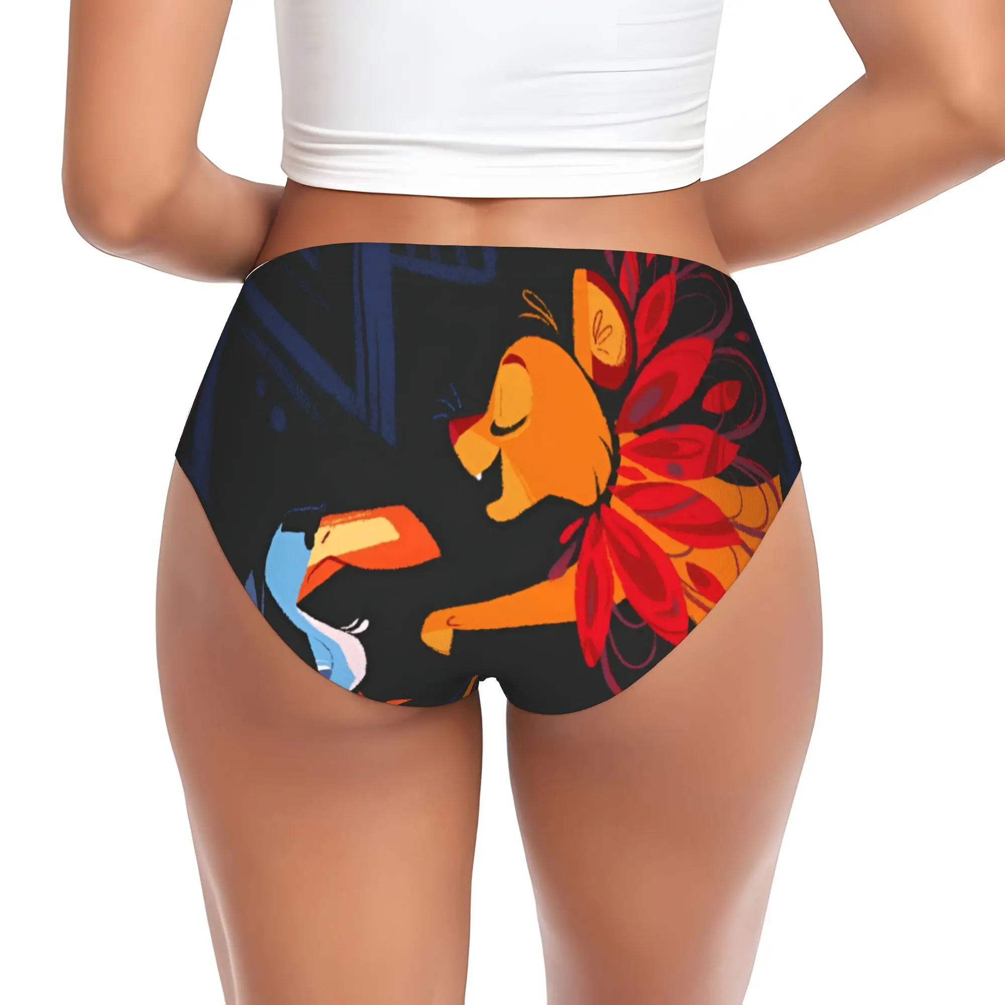Custom Women's The Lion Cartoon K-Kings Brief Panties Female Soft Anime Underwear Underpants