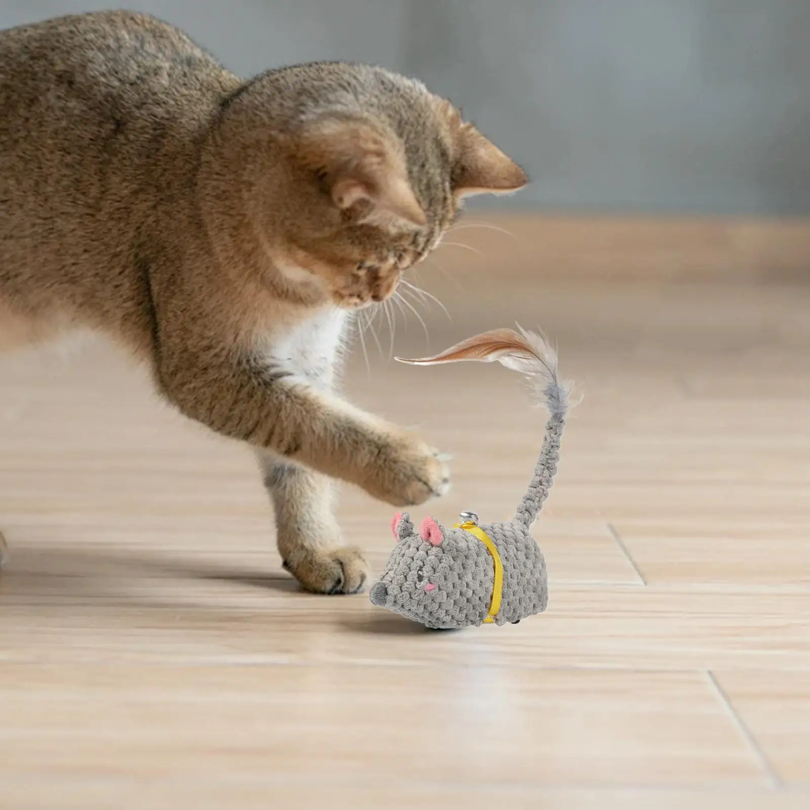 Interactive Cat Toy Mice Interactive Electric Moving Animal Toys Kitten Boredom Exerciser Rechargeable Exercise Game Motion
