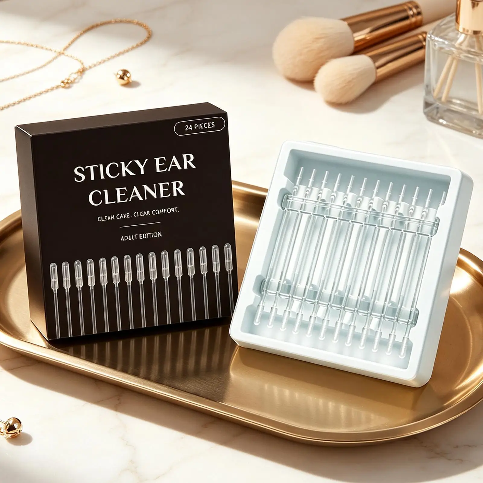 Soft Sticky Ear Wax Removal Sticks 24pcs Reusable Ear Cleaner Gentle Ear Care Cleaning Tool For Daily Use