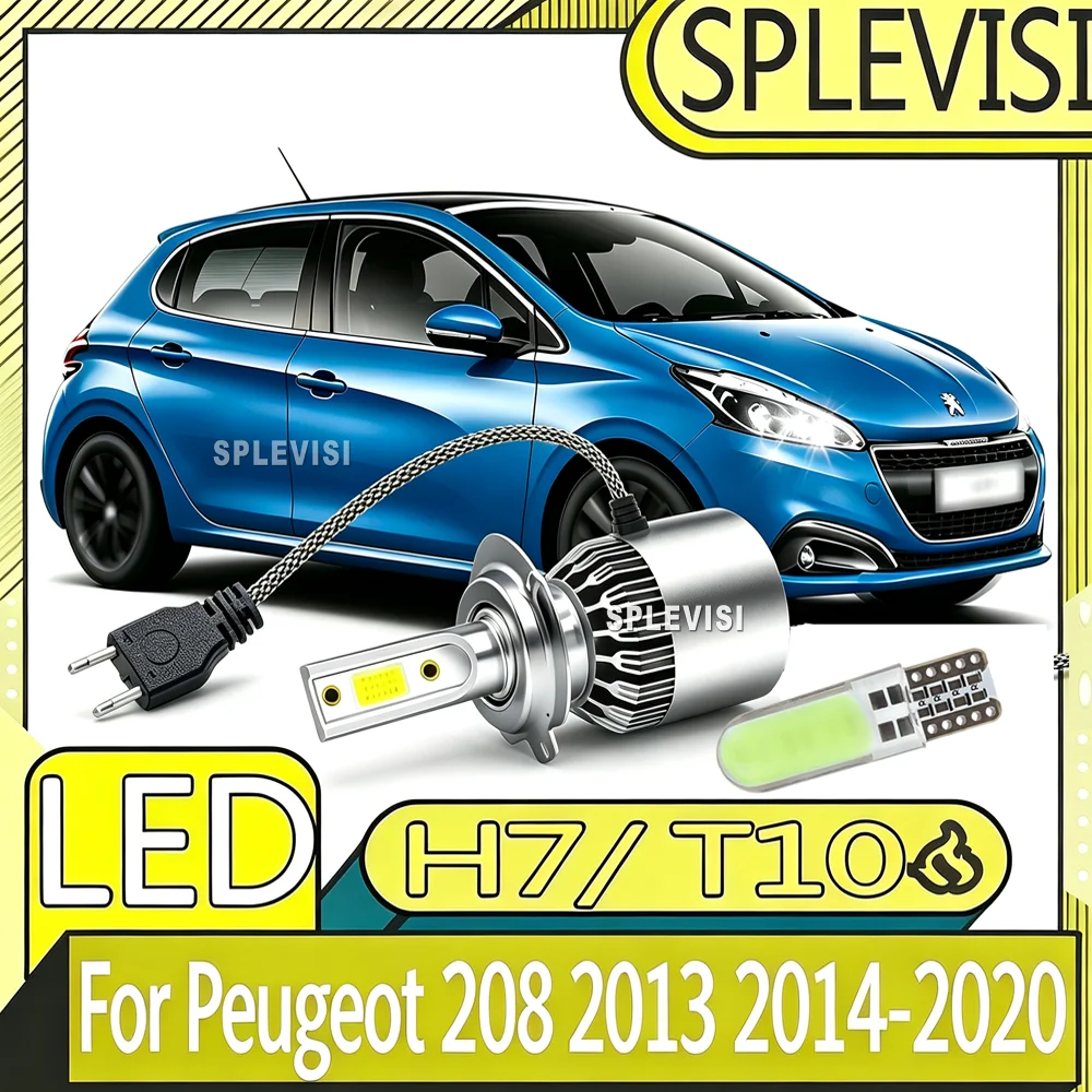 12V LED Headlight ensuring easy plug and play installation For Peugeot 208 2012 2013 2014 2015 2016 2017 2018 2019 2020