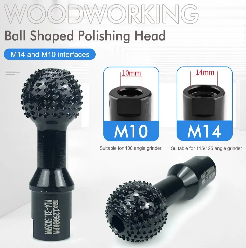 

Power Carving Attachment for Angle Grinder, 10/14mm Wood Carving Disc Set for Woodworking, Polishing, Shaping and Groove Making