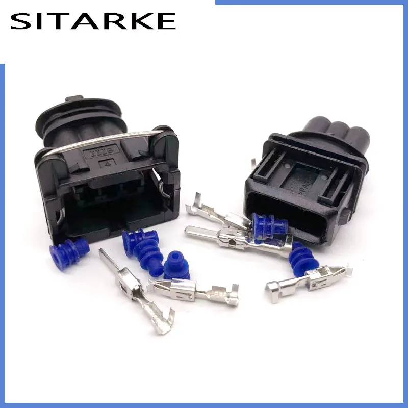 

1 Set 3 Pin 282191-1 282729-1 EFI Waterproof Fuel Injector Auto Connector EV1 Car Power Timer Connector Sensor Plug 1-962581-1