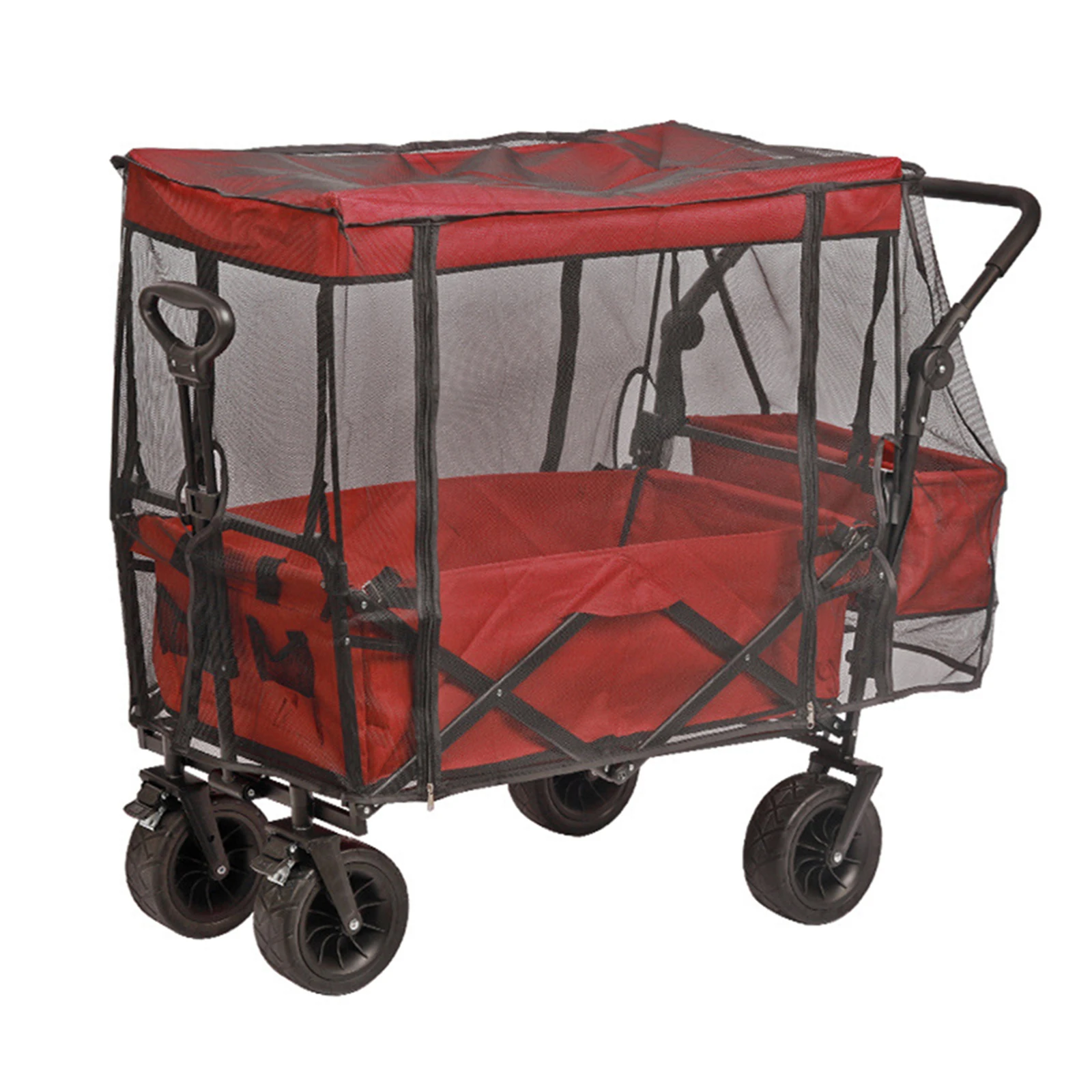 

Reliable For Collapsible Beach Folding Wagon Mesh Net Cover Easy Installation Protects from Pests Sun Protection Polyester