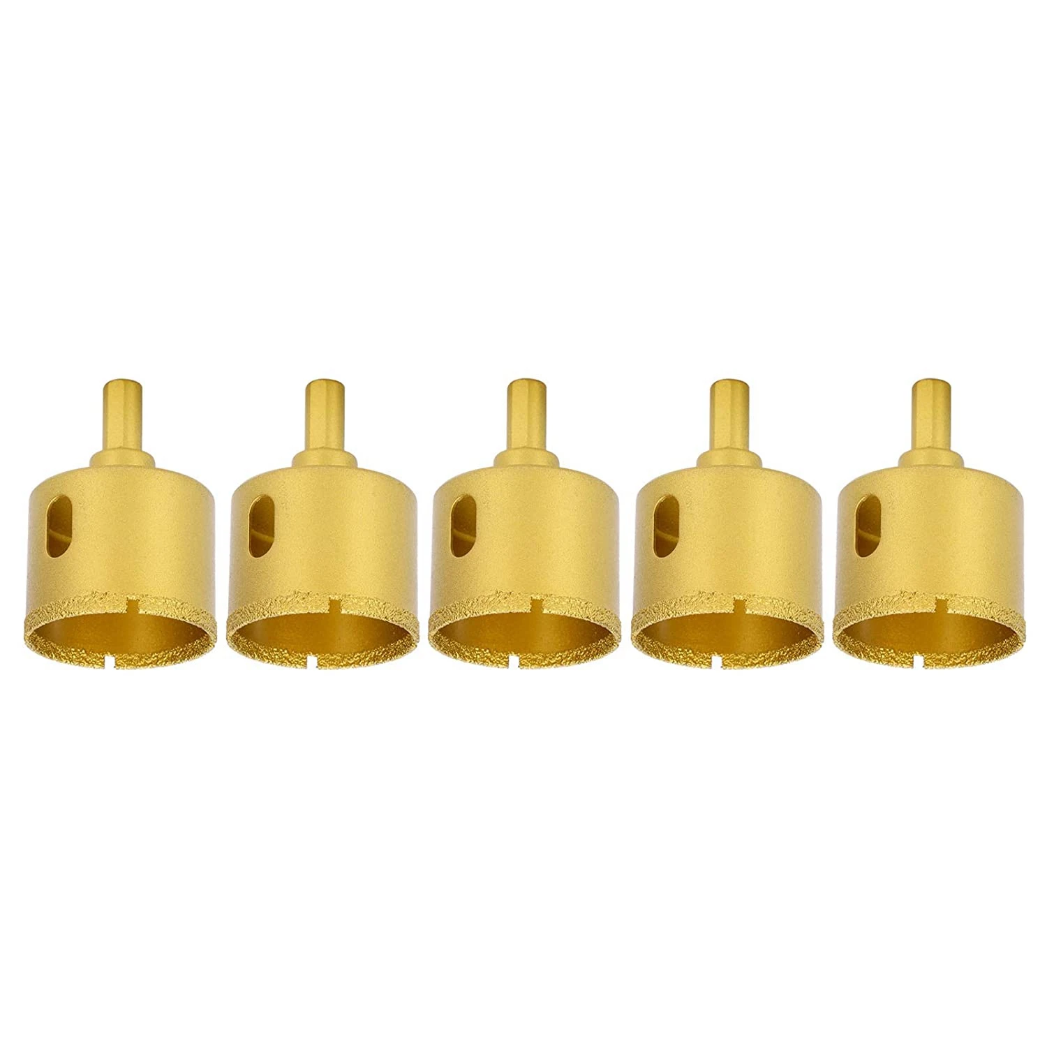 5Pcs 45mm Golden Diamond Hole Saw Drill Bit Core Drill Cutter for Glass Ceramic Porcelain Tiles Marble Granite Quartz