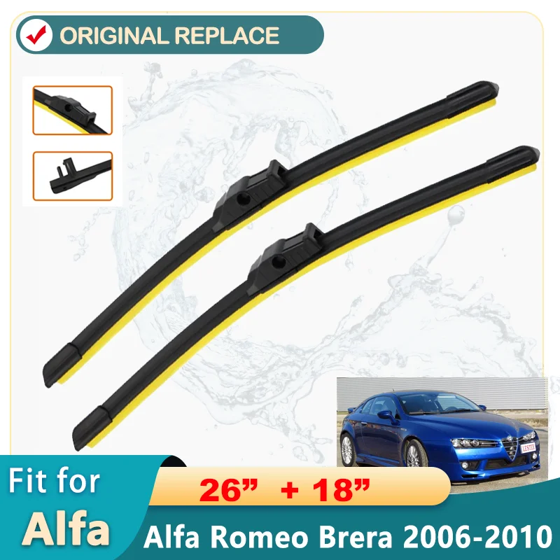 

For Alfa Romeo Brera 2006-2010 Front Windshield Wiper Blades 2007 2008 2009 Windscreen Window Accessories