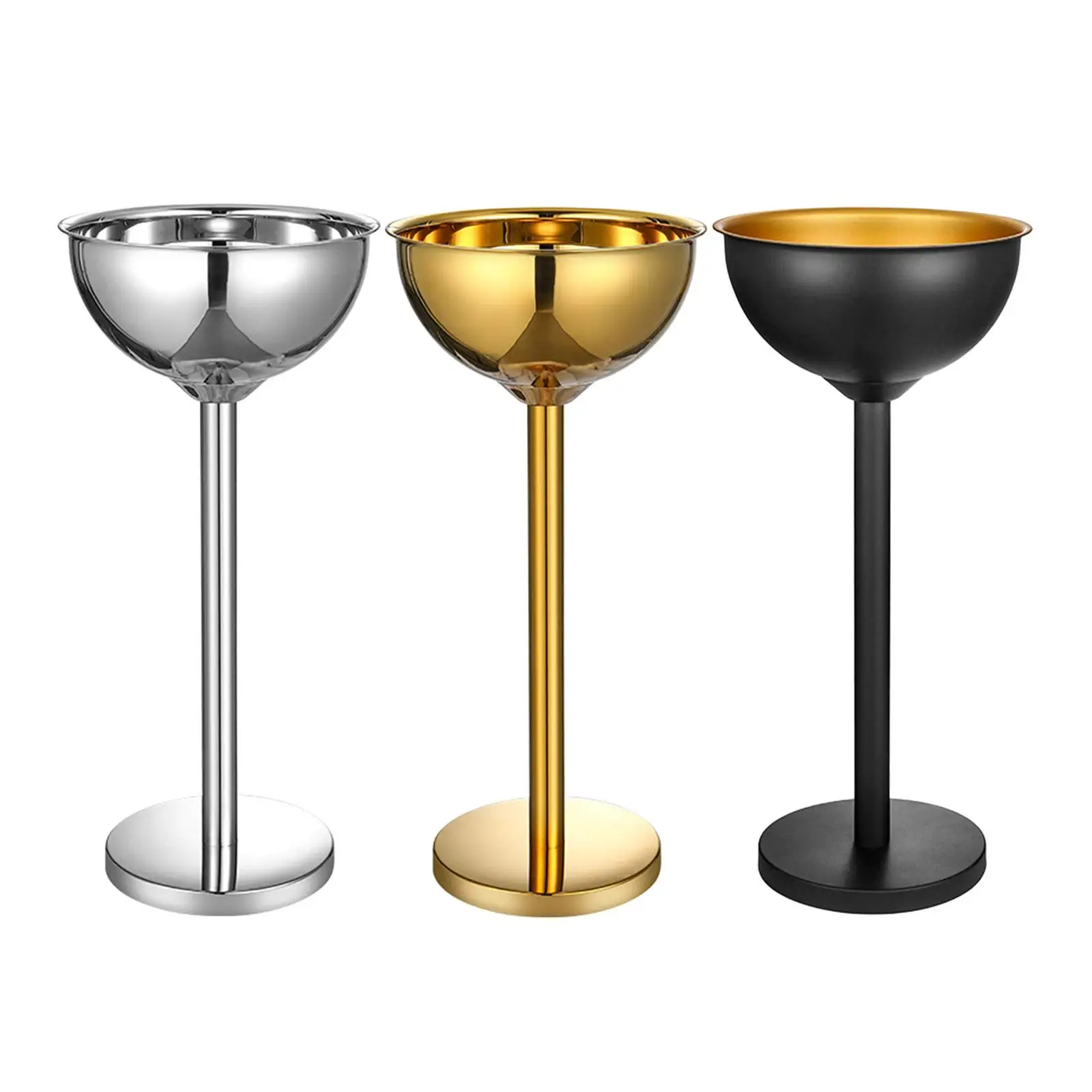 Standing Ice Bucket, Champagne Ice Bucket, Stainless Steel Wine Bucket on Stand for Club, Beer, Wine