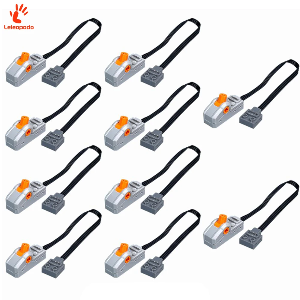 1/2/5/10 قطعة أجزاء وظائف الطاقة التقنية قطبية التحكم التبديل MOC اللبنات 8869 ل مصباح ليد ربط خط 8870 المحركات #1