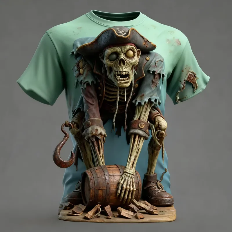 Men T Shirt 3D Print Horror Element Summer Large Size Comfortable Breathable Casual Top For Party Wear Fashion Streetwear