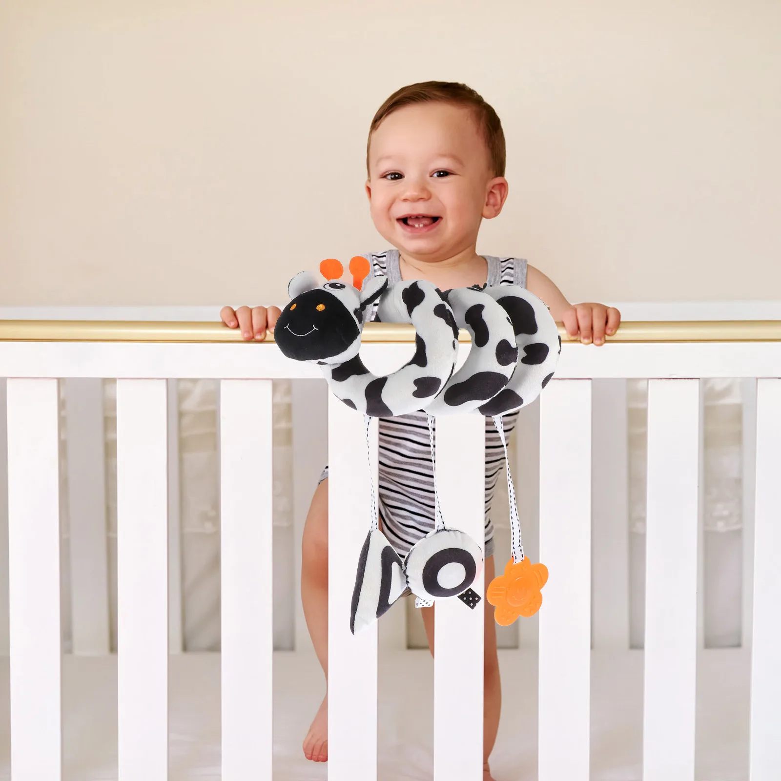 Zwart bed Gym Babybedje Hanger Speelbal Hangend Pasgeboren Decor Mobiel Beldoek Veilig Huidvriendelijk