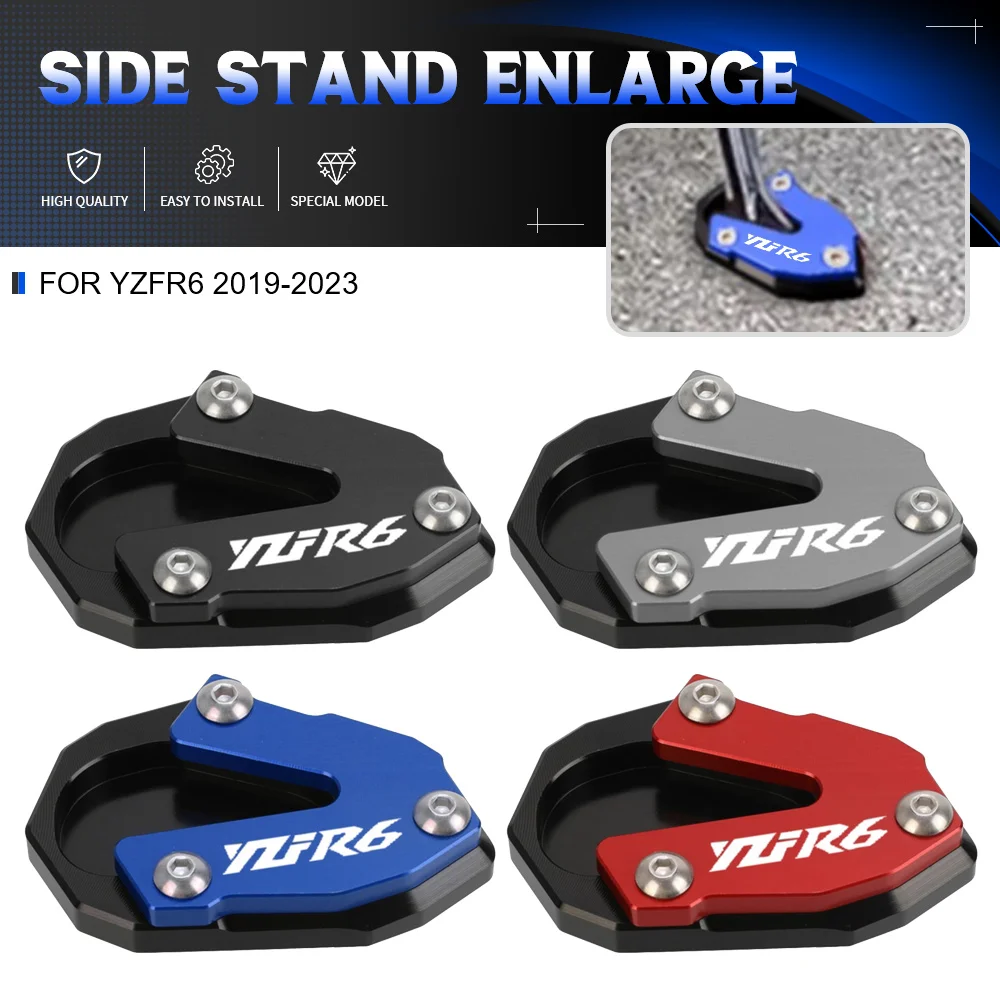 

For YAMAHA YZF R6 YZF-R6 YZFR6 2021 2022 2023 2020 2017 2018 2019 Motorcycle Foot Side Stand Extension Pad Kickstand Plate