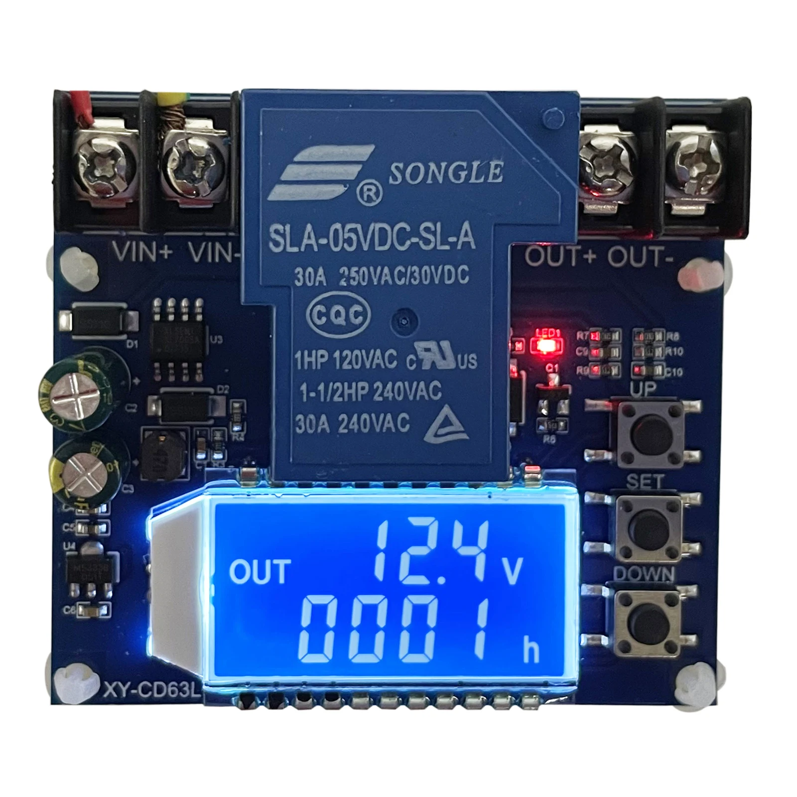 Low Voltage Protector Module Switch with LCD Display 30A Digital Over Discharge Protector for Lead Acid Lithium Battery