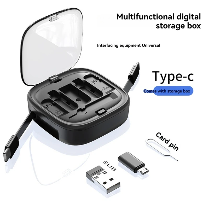 جديد متعدد الوظائف 60 واط شحن سريع كابل بيانات صندوق تخزين لمحول حامل الهاتف المحمول العالمي