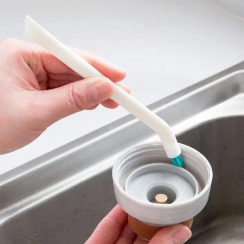 2 Pcs/Set Cleaning Narrow Brush Long Handle Portable Gap Baby Bottle Gap Cleaning Brush Household Kitchen Tool Small Brush