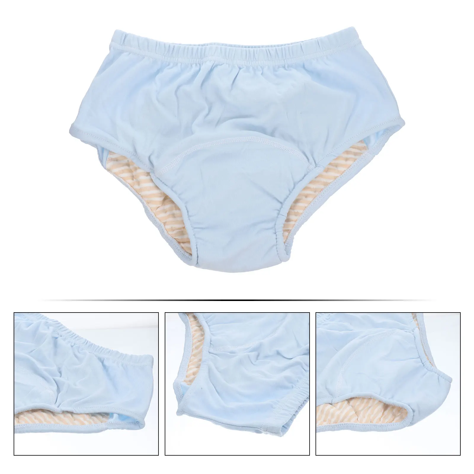 

Adult Incontinence Diaper Large Small Pants Blue Reusable Washable Non Deformity Moisture Absorbing No Side