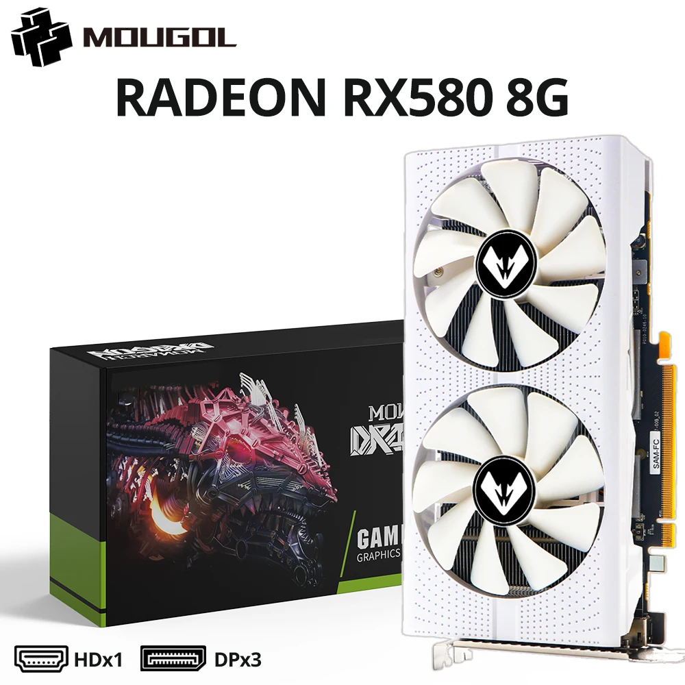 MOUGOL RX580 8GB 2048SP White 8-pin