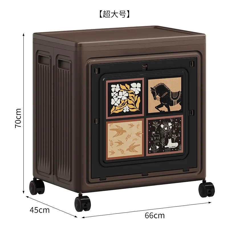 Składany pojemnik do przechowywania, duża pojemność, pogrubiony pojemnik na ubrania, plastikowy pojemnik do przechowywania do salonu.