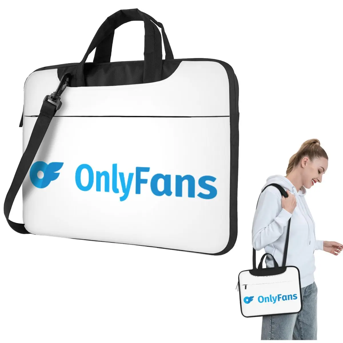 

Onlyfans Logo Crossbody Laptop Bag Case Computer Bag Resistant Protective Notebook Pouch for Macbook Pro