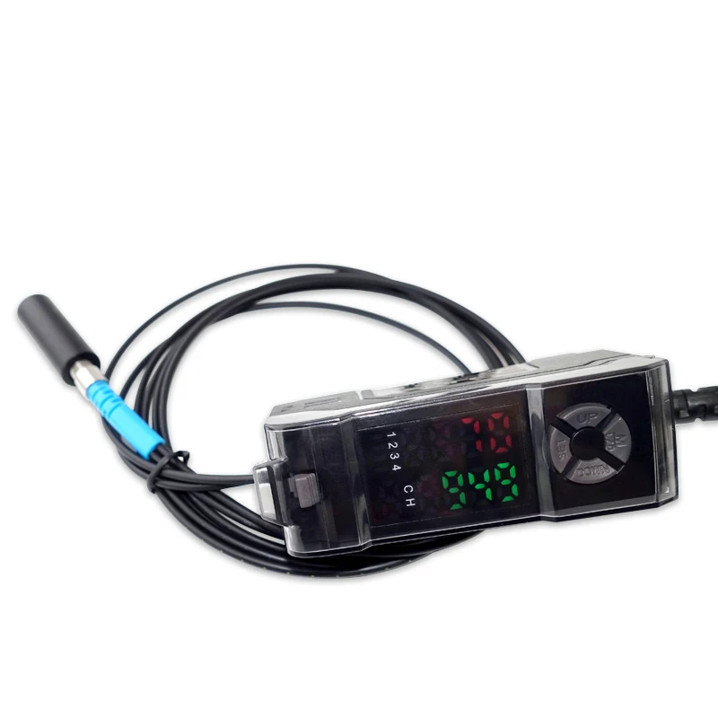 Farbfaseroptischer Sensor Dreifarbige Lichtquelle RGB Farbcode elektrischer Augensensor Farbcode Sensor Verstärker photoelektrisch