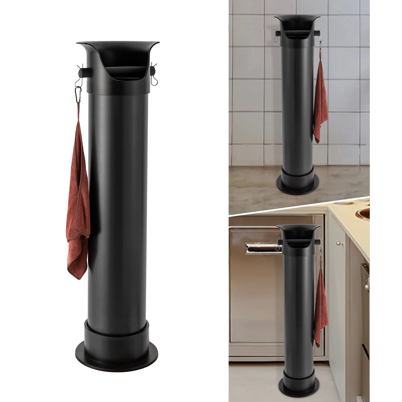 

NEW Cylindrical Knock Box for Coffee Grounds, Commercial Floor Standing Knockbox with 30 Garbage Bags, Coffee Knock Box ﻿