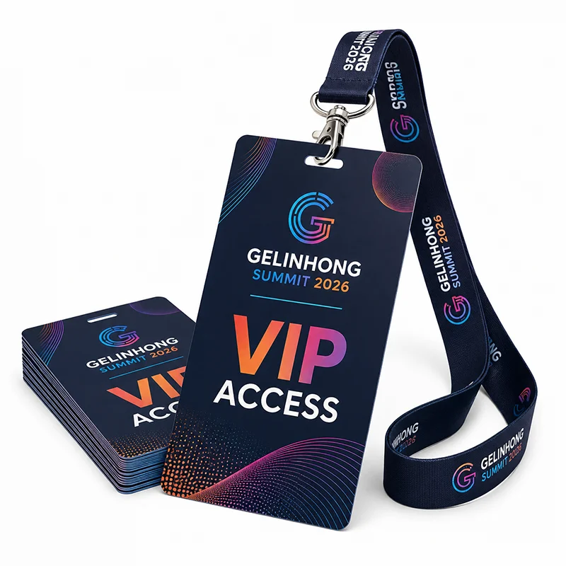 Custom PVC ID Card 1mm Thick High‑Quality Event Staff Badge With Lanyard VIP Pass Entry Access