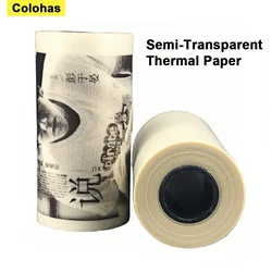57x30mm Thermal Printing Paper Portable Pocket Printer Semi-Transparent Thermal Printing Roll Paper for Paperang Photo Printer