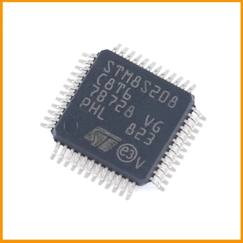 5Pcs/Lot  New Original   STM8S208C8T6 STM8S208  Microcontroller IC 8-Bit 24MHz 64KB (64K x 8) FLASH 48-LQFP (7x7)