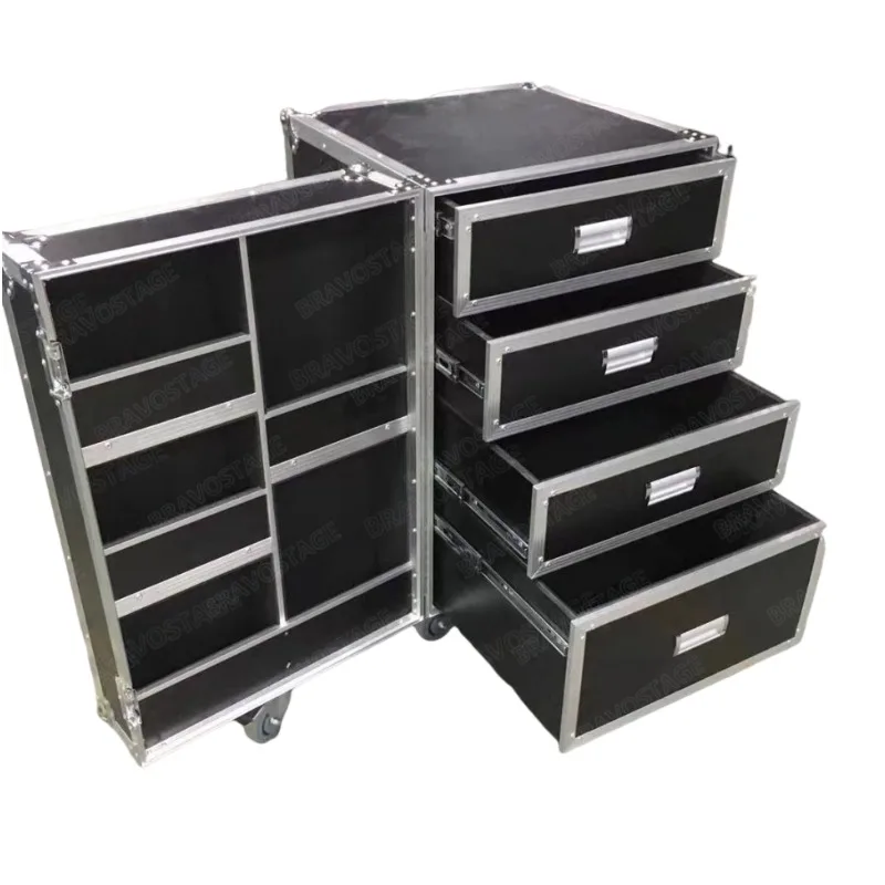 Customized  Workstation with 4 Utility Drawer  Flight Case
