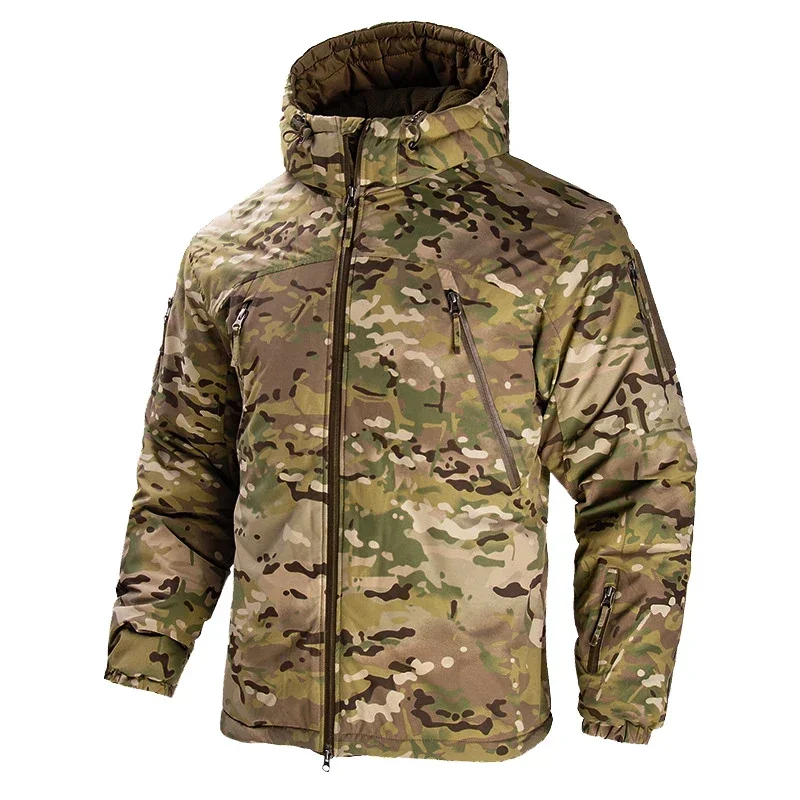 

HAN WILD Tactical Jacket for Men Clothing Warmth Windproof Camouflage Winter Jackets Men's Cotton Coat Hiking Thickened Clothes