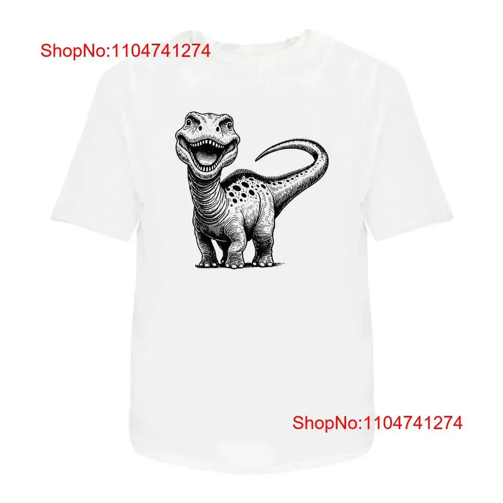 

Хлопковая футболка «Счастливый ребенок-динозавр» TA 051649 Винтажная стираная дизайнерская одежда унисекс. Мягкий слегка топ для повседневной носки.