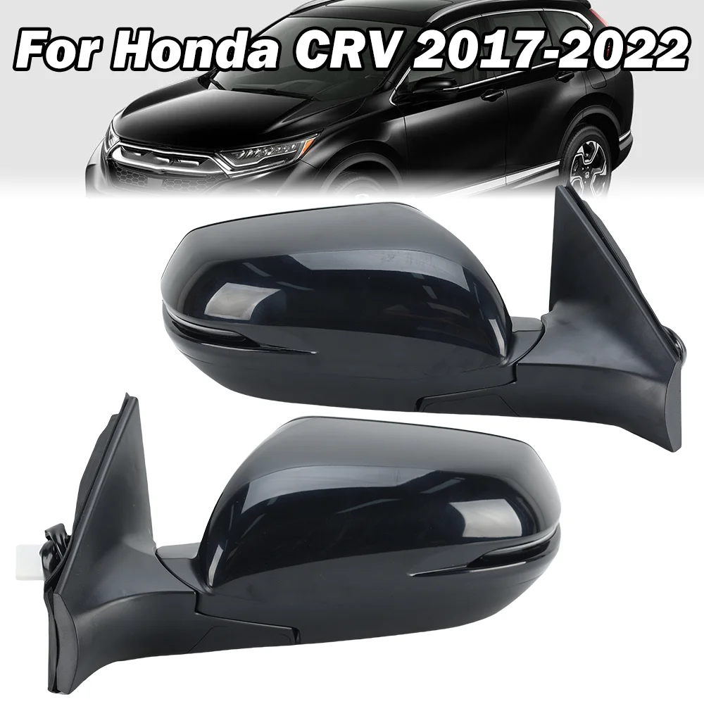 

9 Wire Side Door Mirror Assembly For Honda CRV 2017 2018 2019-2022 US Version Black Manual Folding Wing Mirror Car Accessories