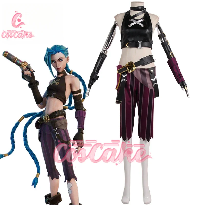 LOL Arcane Jinx Cosplay Costume League Of Legend Uniform  Halloween Carnival Party for Women Coscake