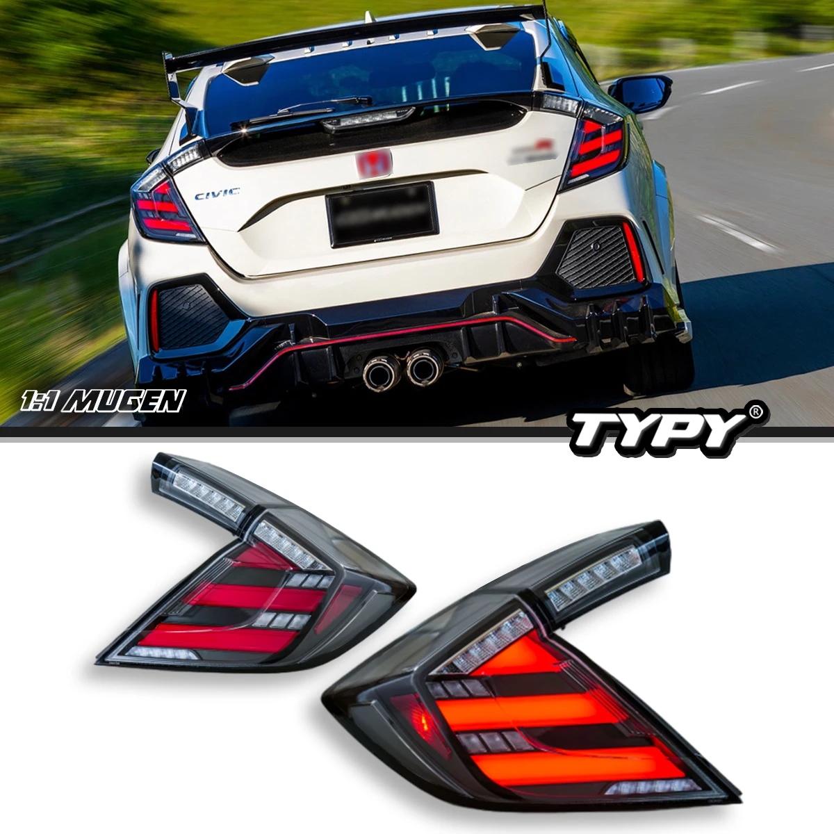 

TYPY Car Lights For Honda Civic 10th 2016-2021 Taillight LED Projetor Tail Lamp Daytime Running Light Automotive Accessories