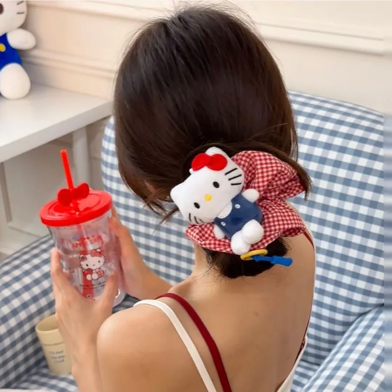 

Hello Kitty Anime Kawaii Sanrio Princess Hair Band Cute Cartoon Sweet Kt Cat Circle Headband Pendant Decoration Gifts Toys