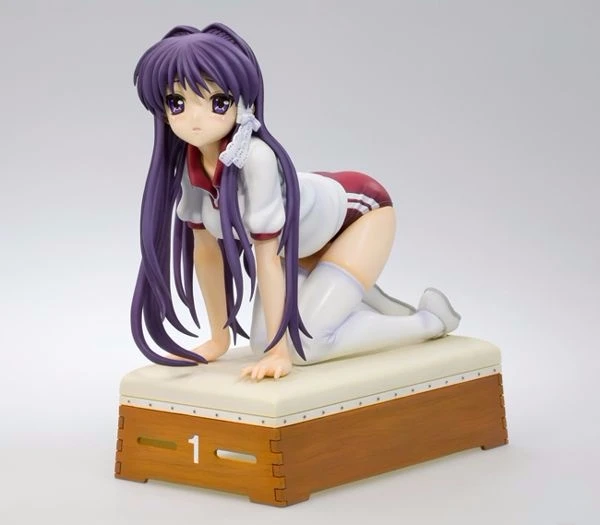 CLANNAD 100% Original genuine Fujibayashi Kyou 12cm Gymnastics suit PVC Action Figure Anime Figure Model Toys Figure Collection