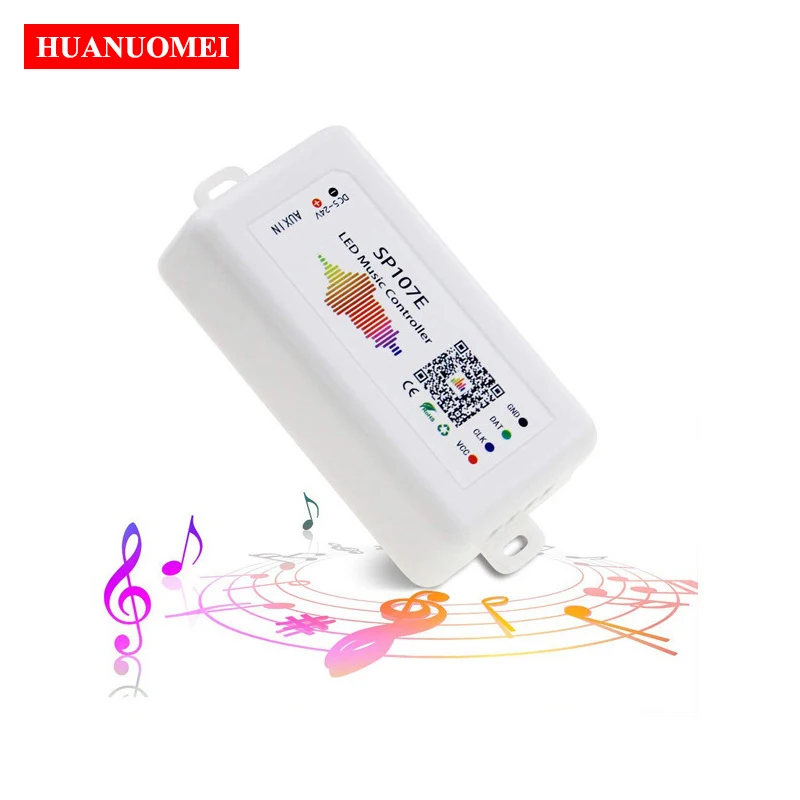 

SP107E Music Controller LED RGB Tape WS2812B SK6812 WS2811 WS2812 WS2815 APA102 Strip Module Pixel Light Bluetooth Dimmer 5V 12V