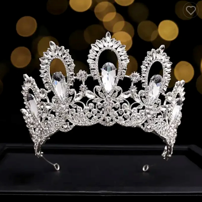 Levery Crystal  Crown Luxury Princess Queen Rhinestone Tiara Wedding Headdress Hair Accessories Jewelry