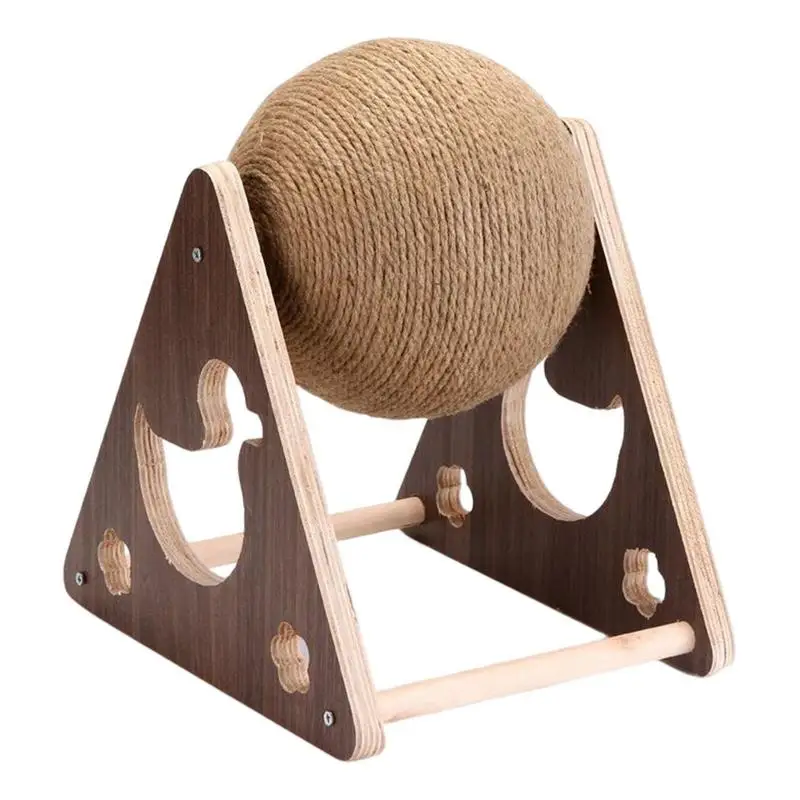 

Sisal Cat Scratcher Ball Pet Scratching Toy With Rotating Ball Natural Sisal Cat Scratching Ball Cat Scratcher Cardboard For