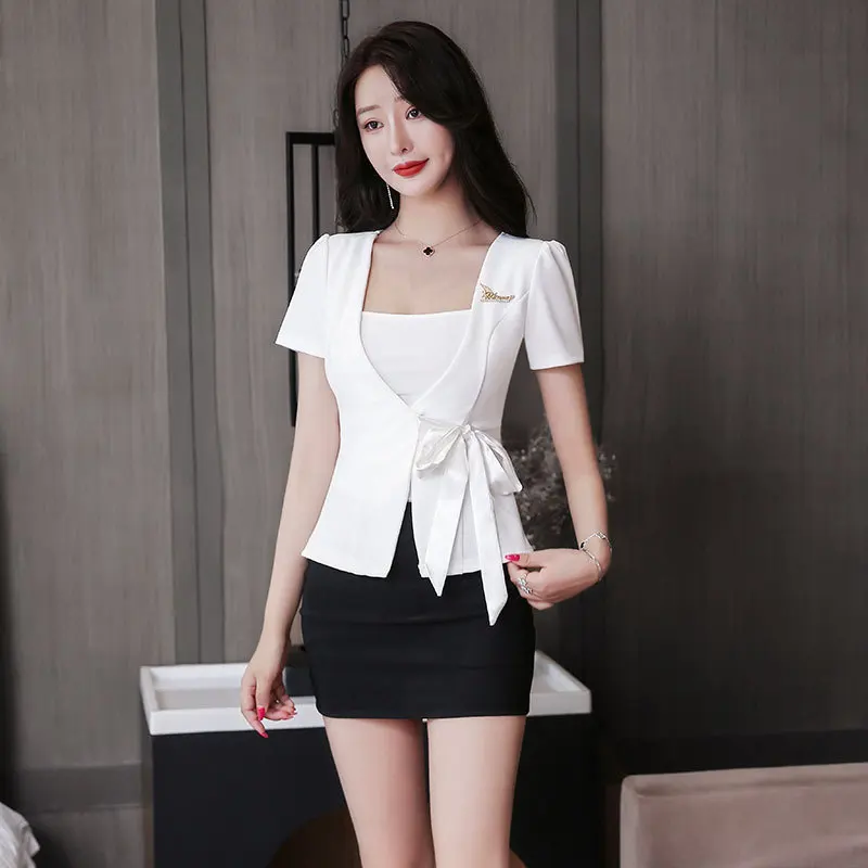 

2023 Autumn New Foot Bath Technician Clothing SPA Temperament Work Clothing Set Beautician Work Clothing Women's Skirt S-2XL